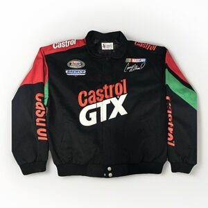 Vintage Castrol GTX Casey Atwood RNHRA  Racing Jacket Men's L 90s NASCAR